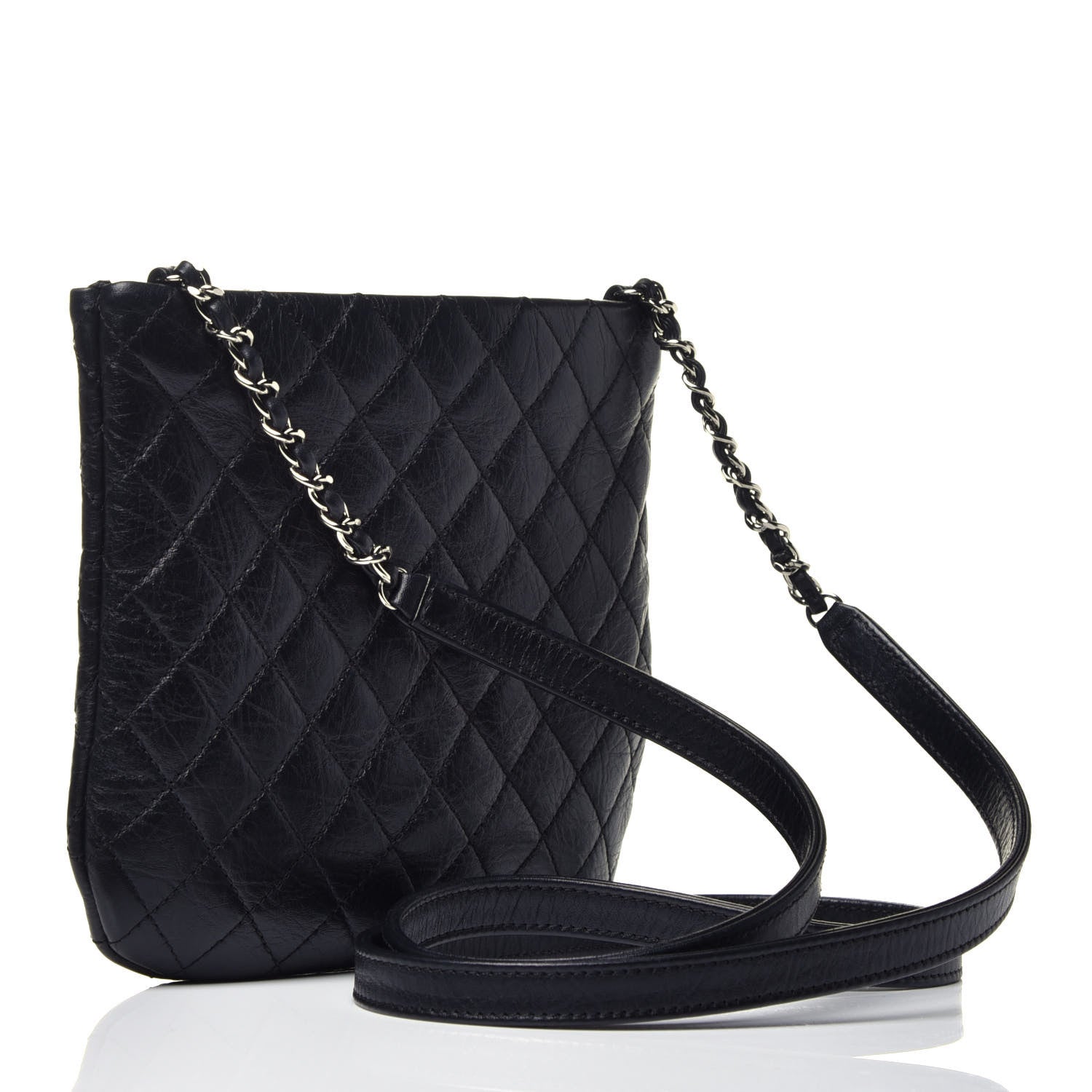 Chanel Calfskin Quilted Crossbody Bag Black 3 of 10