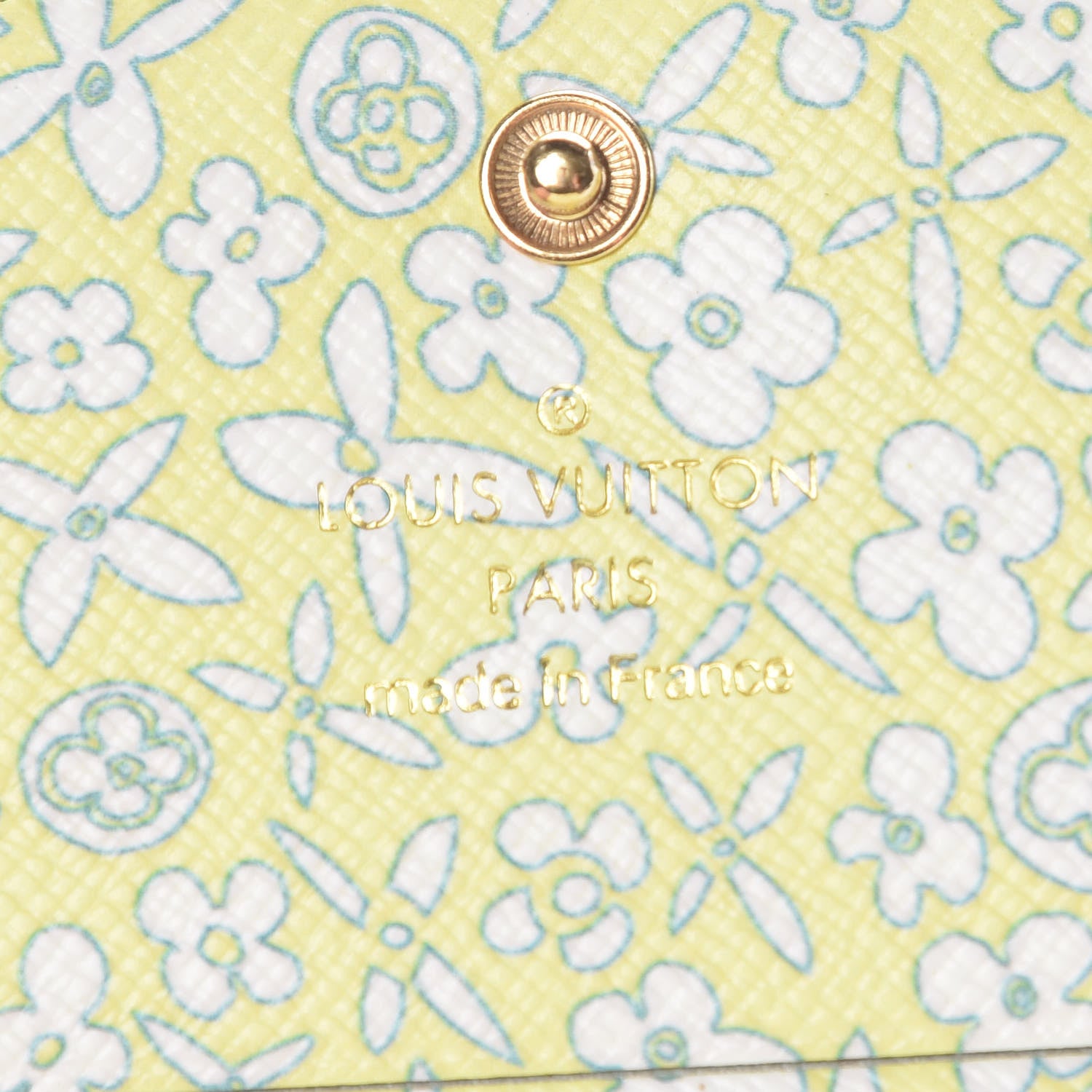 Louis Vuitton Monogram Fleuri Insolite Wallet PM Yellow 6 of 8