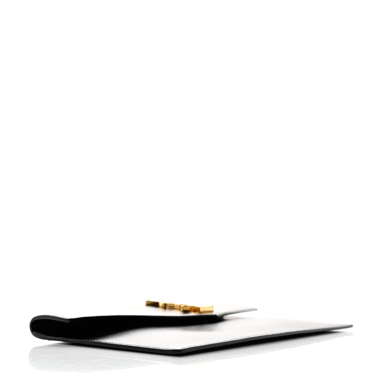 Smooth Shiny Calfskin Monogram Uptown Pouch Black