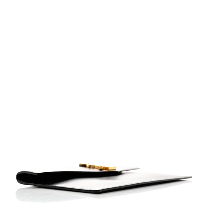 Saint Laurent Smooth Shiny Calfskin Monogram Uptown Pouch Black 3 of 7