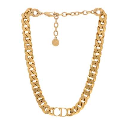Christian Dior Metal Danseuse Etoile Chain Choker Necklace Gold 2 of 4