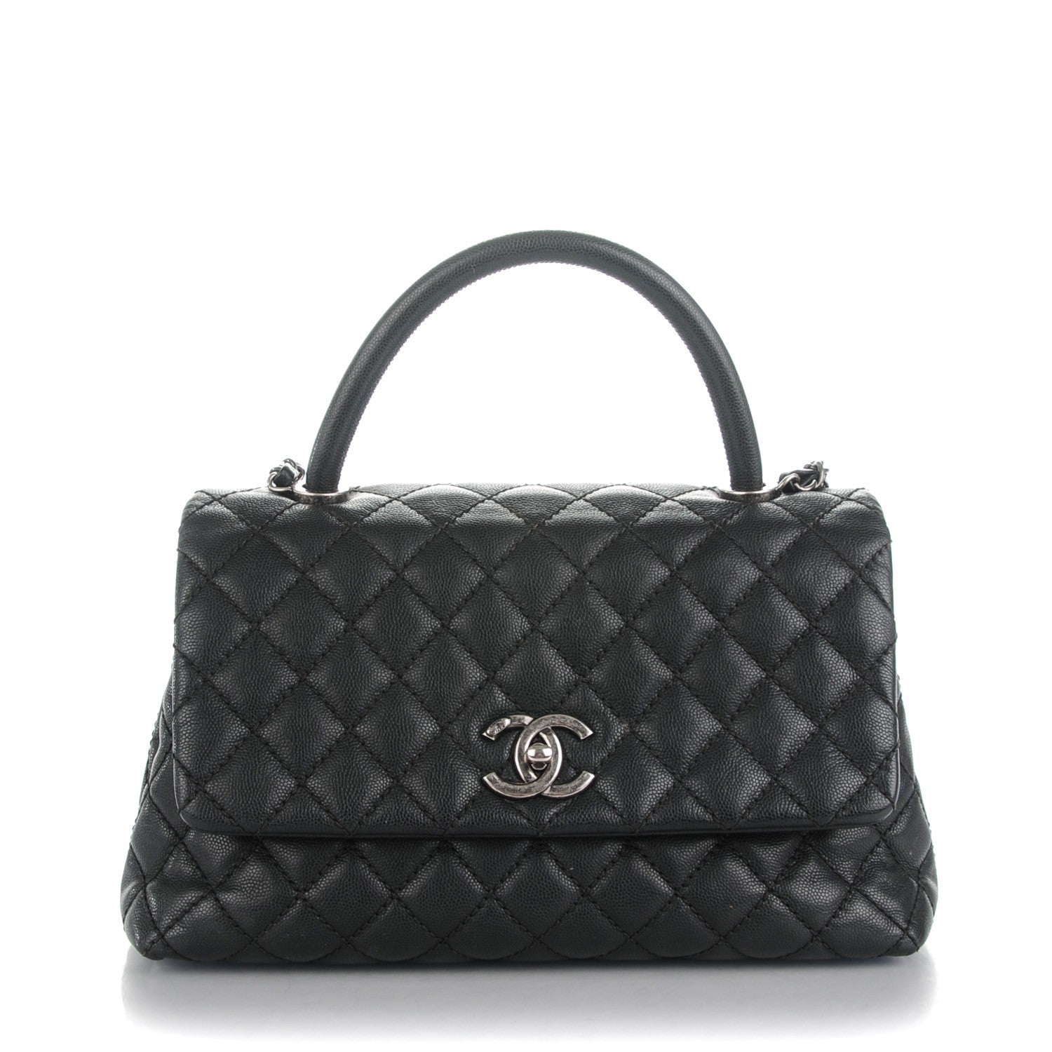 Chanel Caviar Quilted Small Coco Handle Flap Black 1 of 8