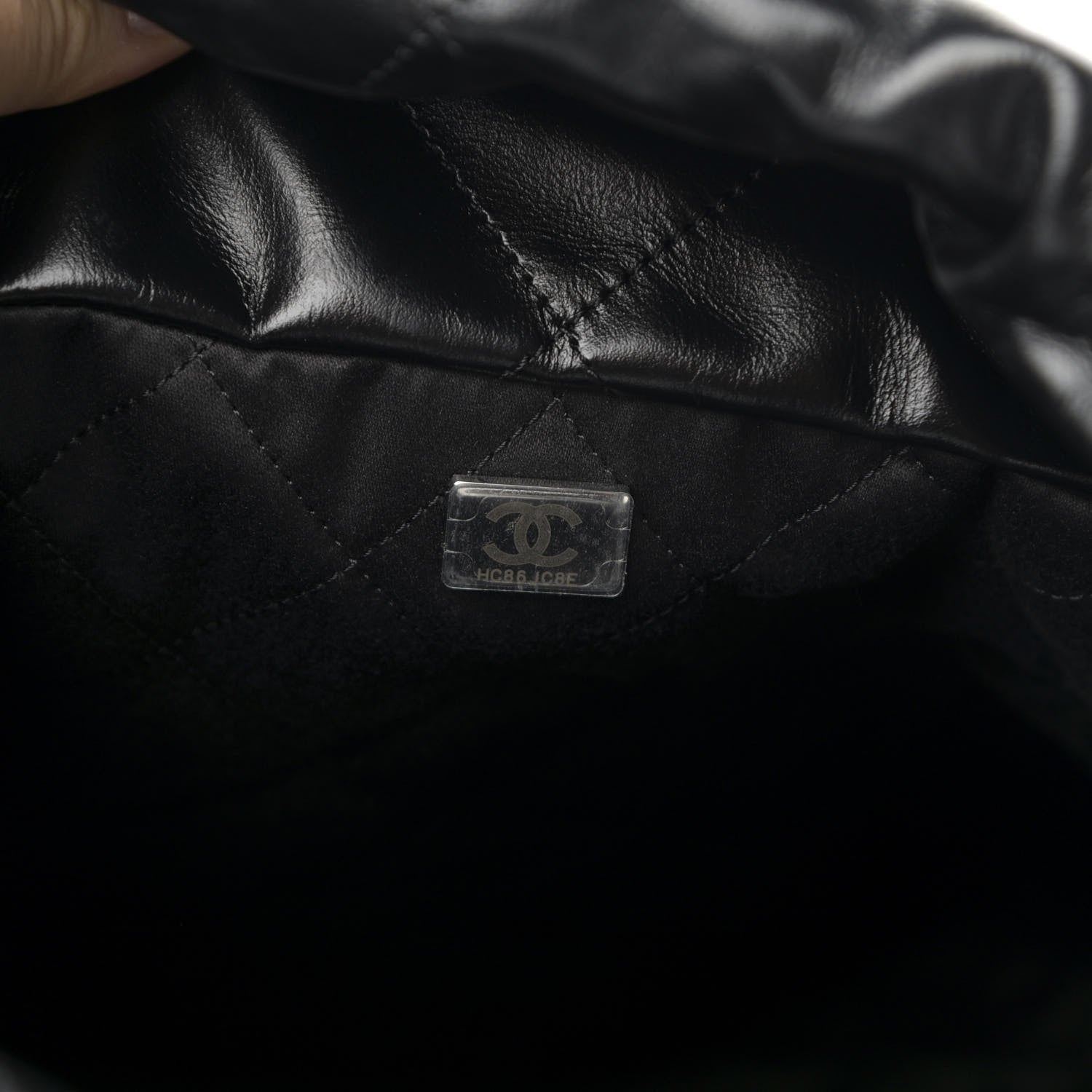Chanel Shiny Calfskin Quilted Chanel 22 So Black 7 of 9