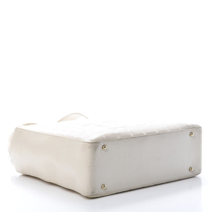 Chanel Lambskin Quilted Chocolate Bar Tote White 4 of 20