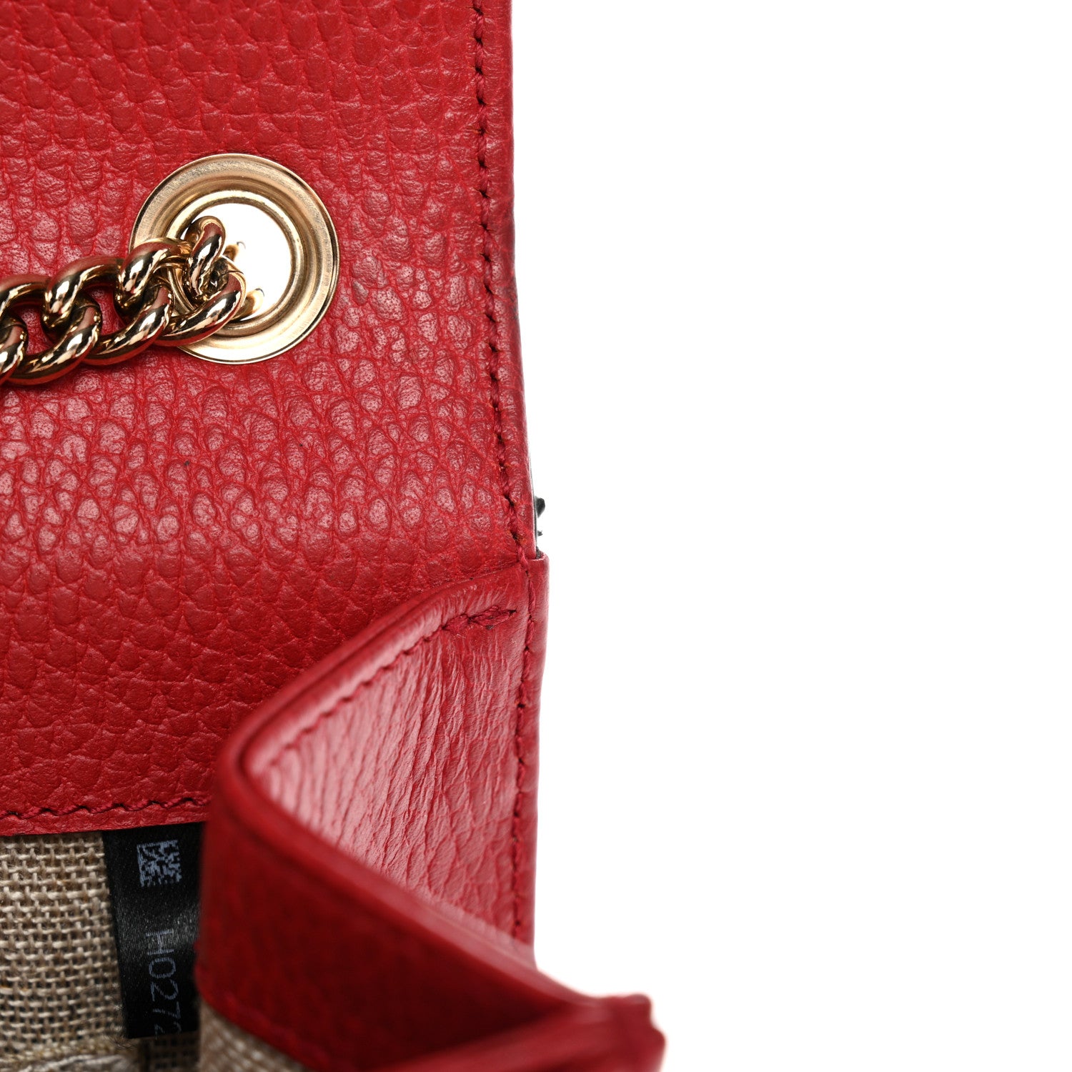 Gucci Dollar Calfskin Small Interlocking G Shoulder Bag Red 11 of 12