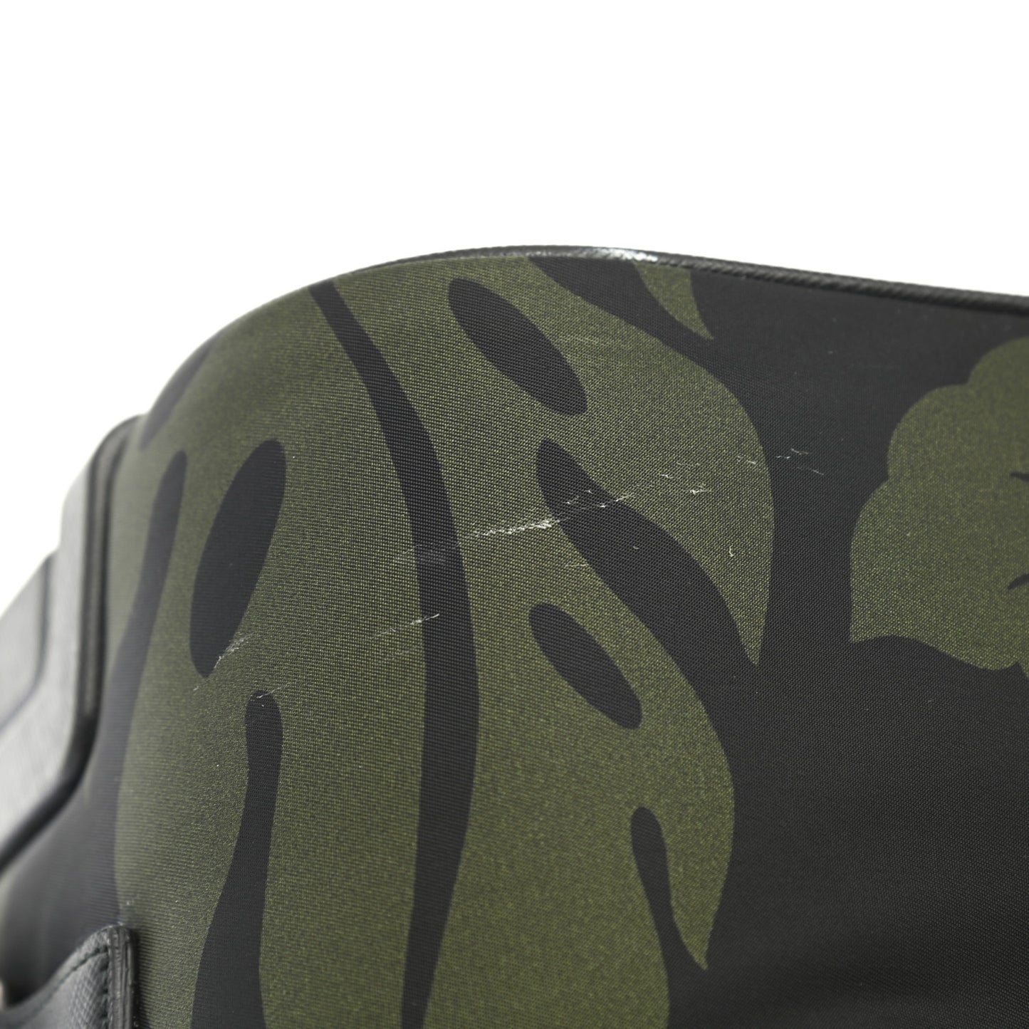 Tessuto Nylon Hibiscus Print Trolley Luggage Green