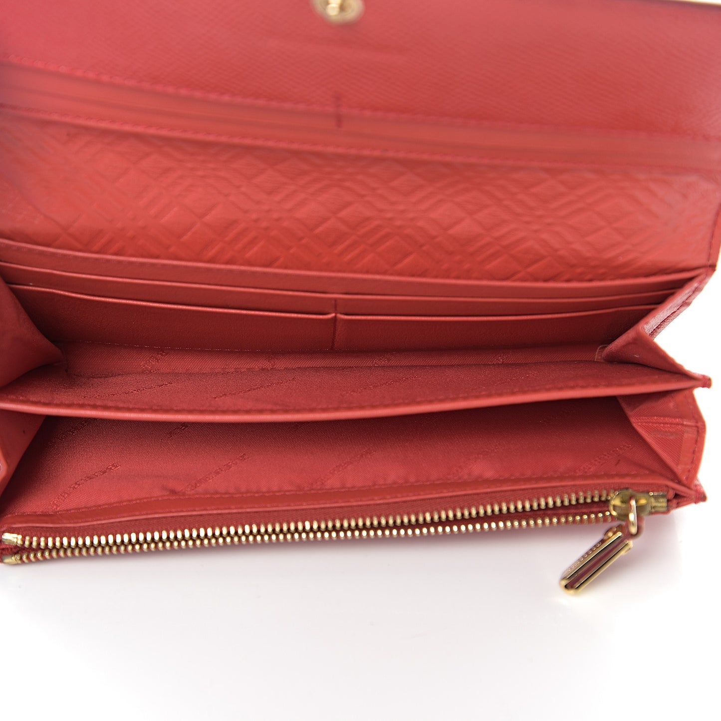 Patent Continental Wallet Red