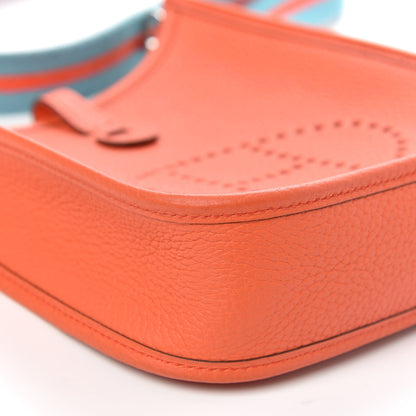 Hermes Taurillon Clemence Amazone Evelyne TPM Orange Poppy Saint Cyr 8 of 11