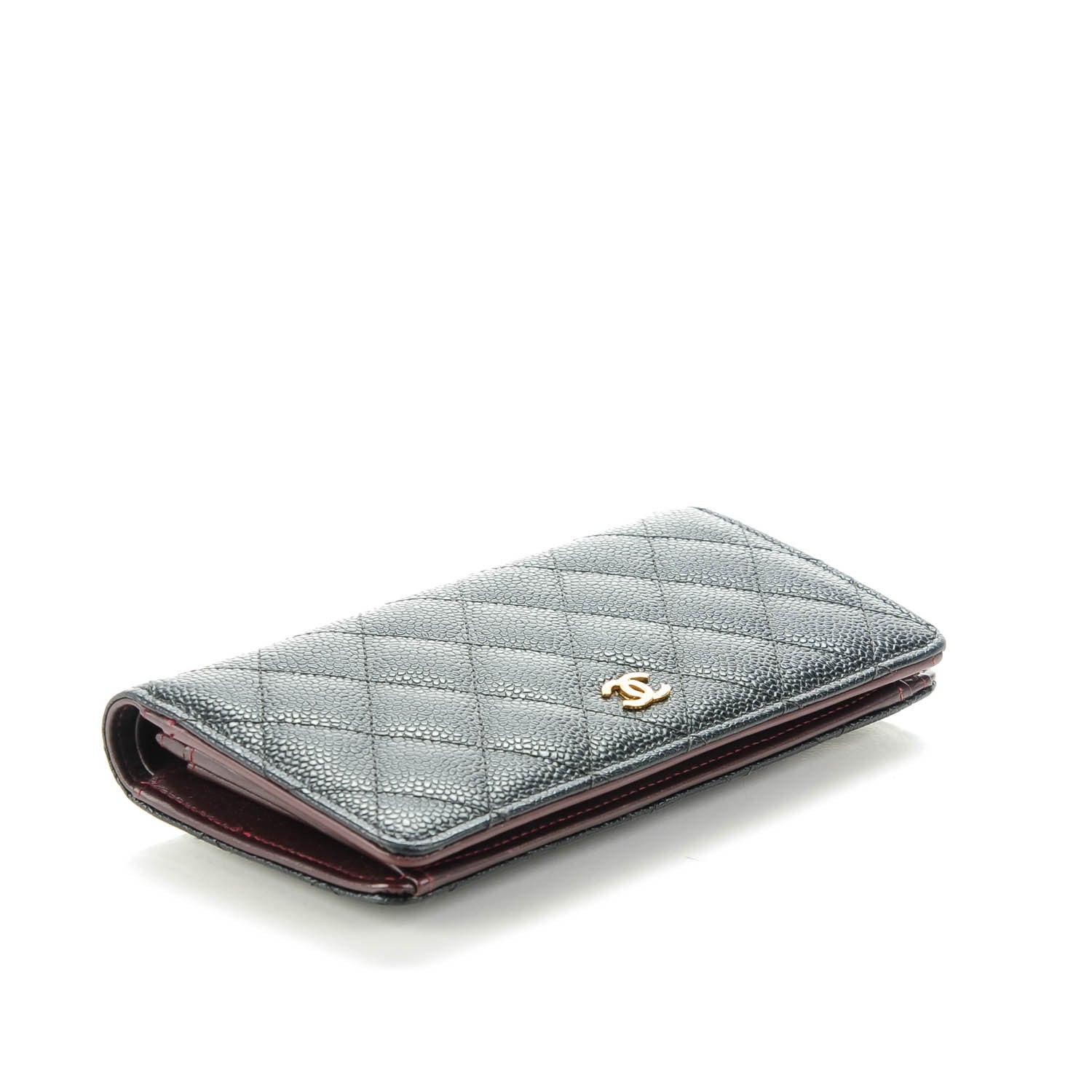 Chanel Caviar Quilted Yen Wallet Black 4 of 8