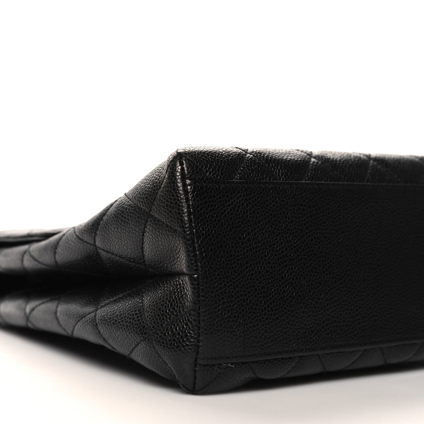 Caviar Quilted Jumbo Kelly Flap Black