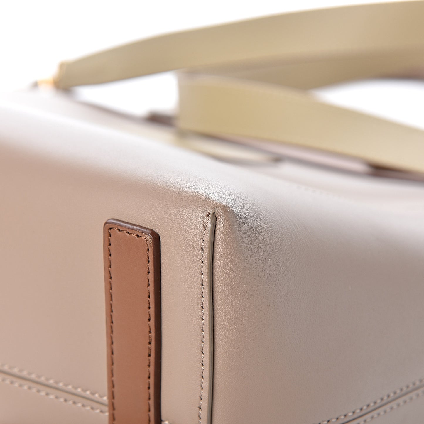 Calfskin Medium Society Top Handle Bag Brown