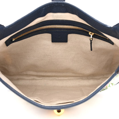 Gucci Canvas Flora Medium Jackie Hobo Blue Agata 5 of 12