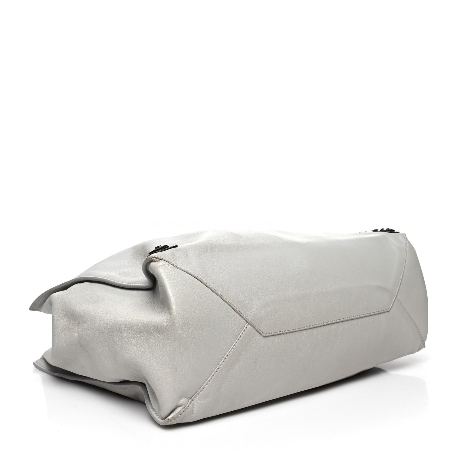Balenciaga Supple Calfskin Bi-Color Papier A4 Tote White Black 5 of 16