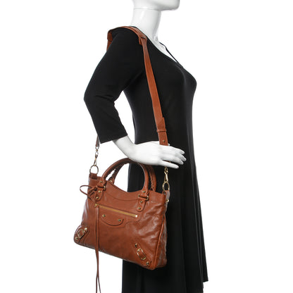 Balenciaga Agneau Classic Gold Hardware Town Marron Cognac 2 of 11