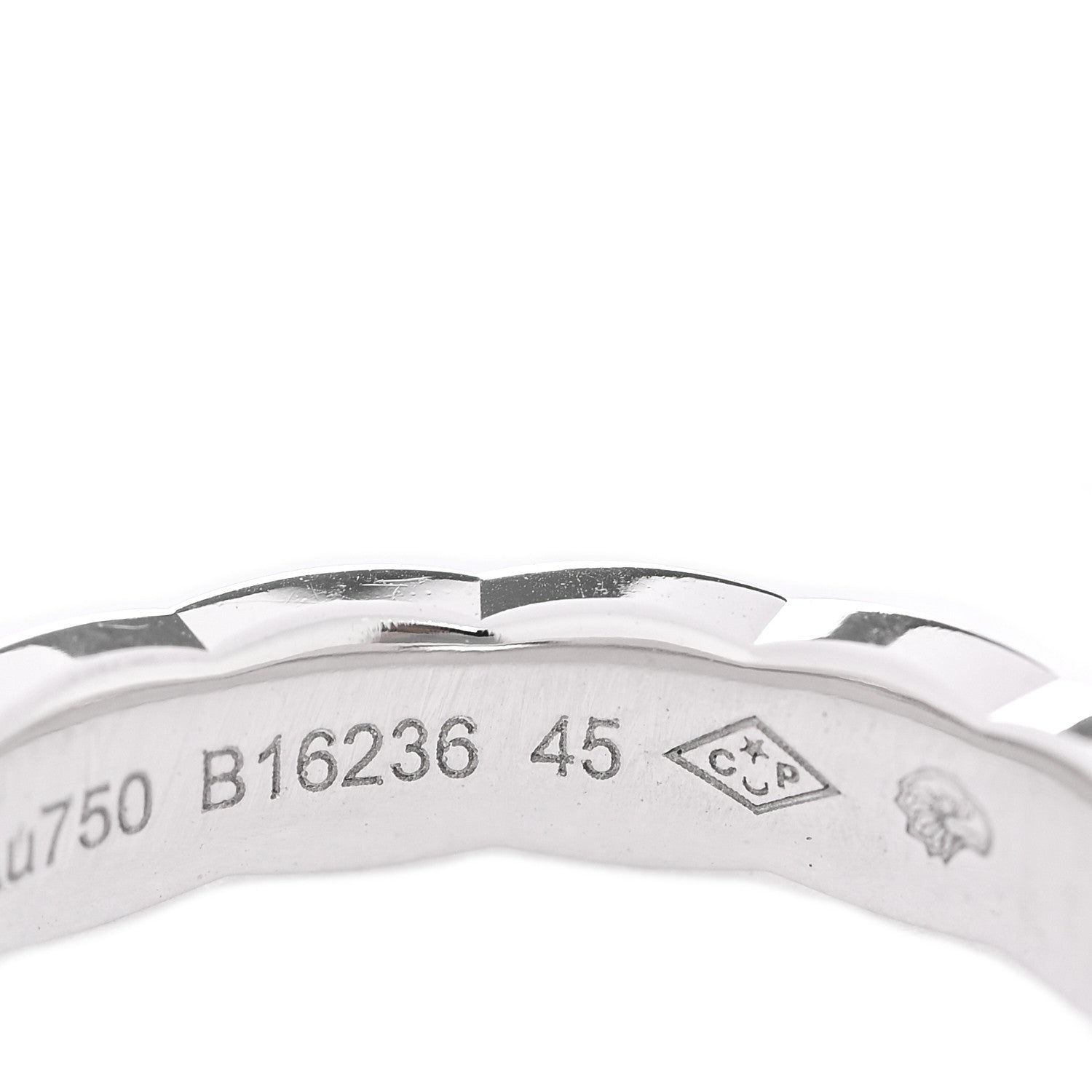 Chanel 18K White Gold Mini Coco Crush Ring 45 3.25 5 of 5