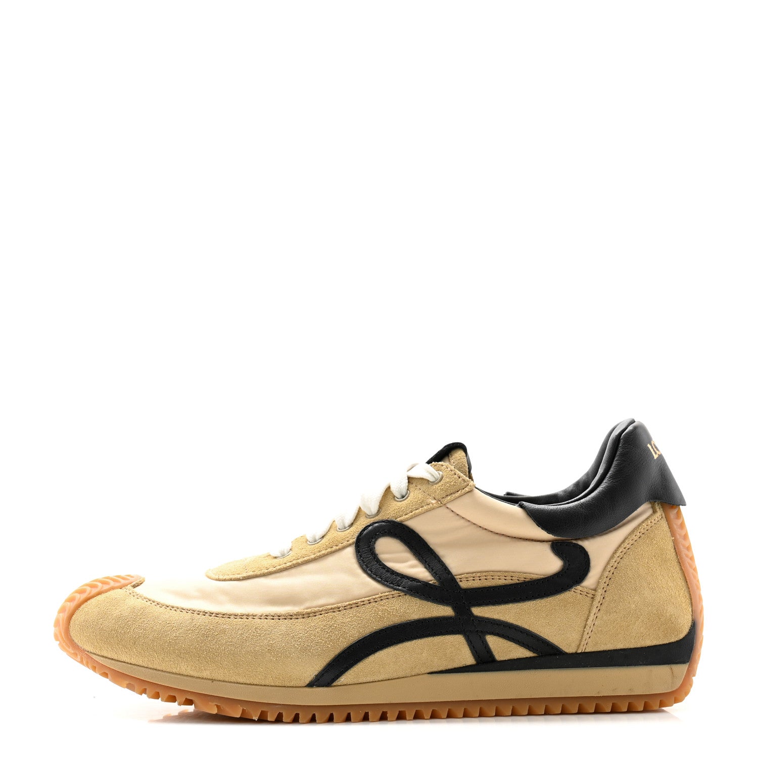 Loewe Nylon Suede Flow Runner Sneakers 40 Gold Black 1 of 11