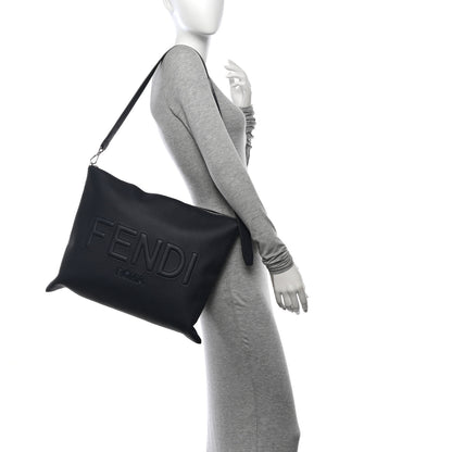 Fendi Vitello Cher Logo Embossed After Messenger Bag Dark Blue 2 of 12
