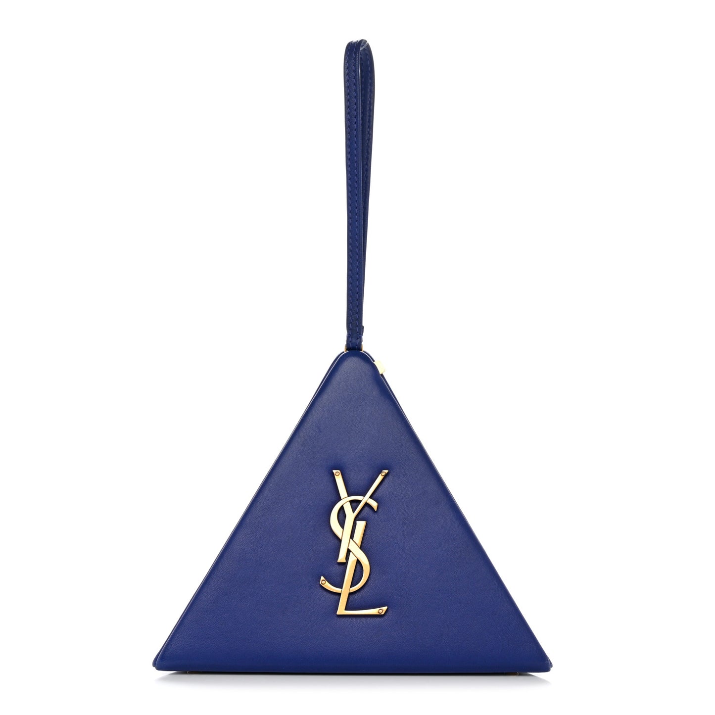 Lambskin Pyramid Clutch Blue