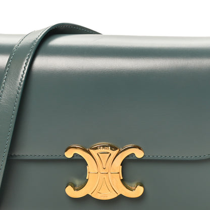 Celine Shiny Calfskin Teen Triomphe Petrol 6 of 8