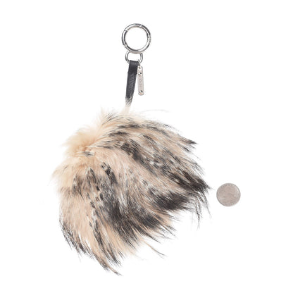 Fendi Fox Mink Rabbit Fur Vitello Flamingo Punchy Monster Bag Bug Charm Flamingo Rosa 2 of 3