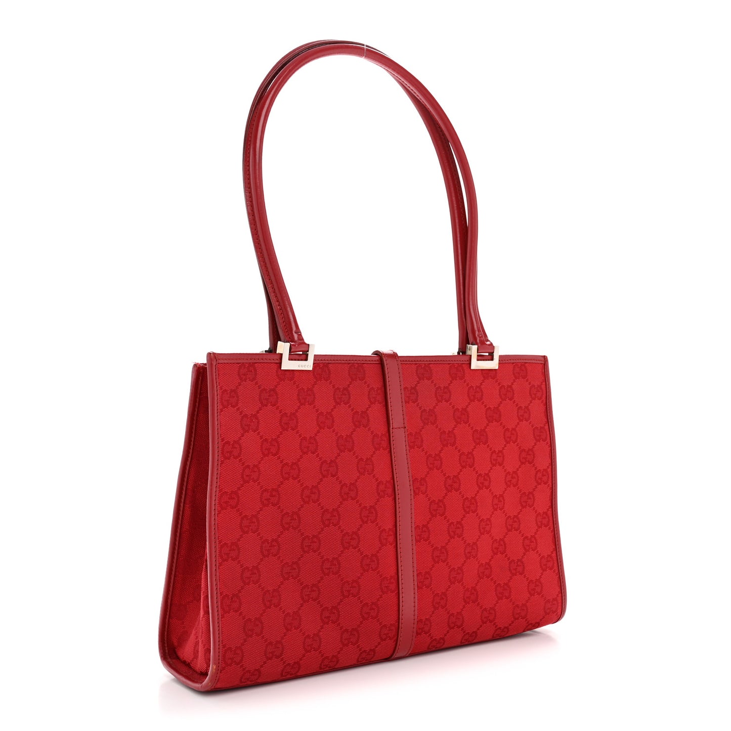 Monogram Small Bardot Shoulder Bag Red