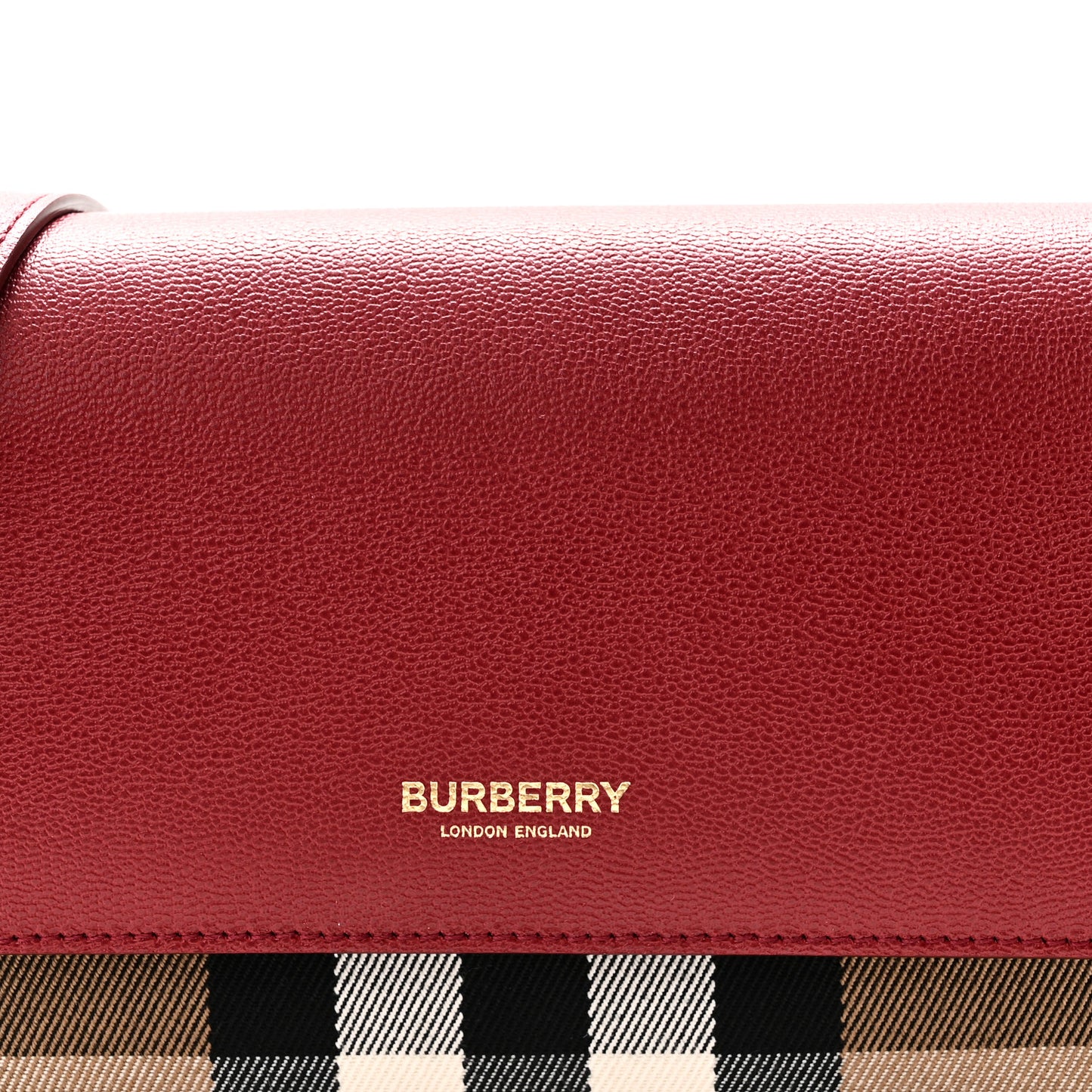 Grained Calfskin House Check Tartan Mix New Hampshire Military Red