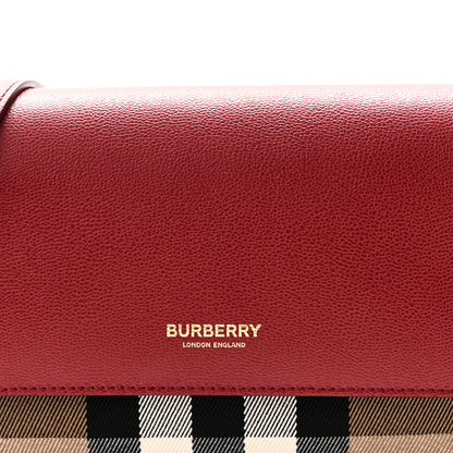 Burberry Grained Calfskin House Check Tartan Mix New Hampshire Military Red 8 of 10