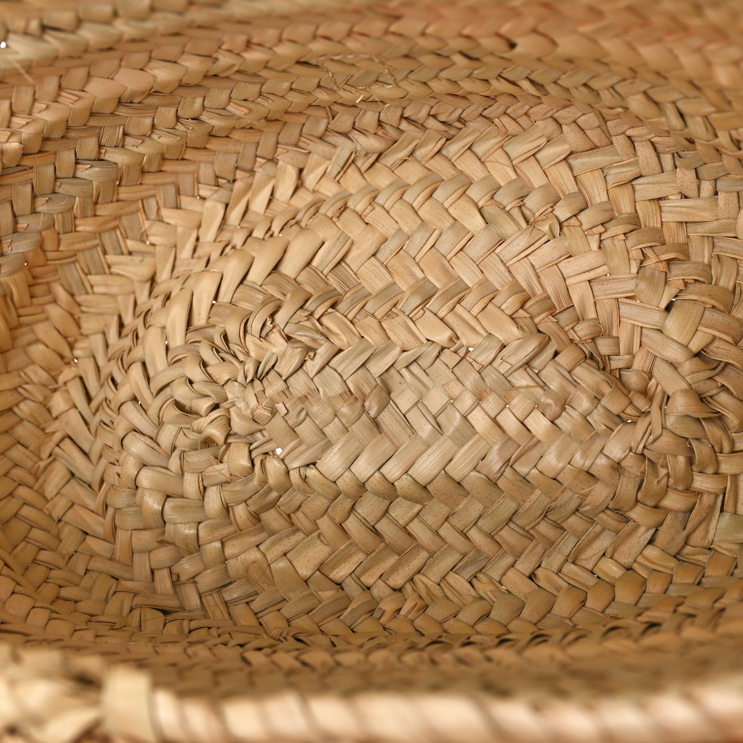 Raffia Calfskin Marcie Basket Tan