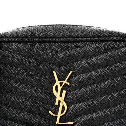 Saint Laurent Grain De Poudre Matelasse Monogram Mini Lou Camera Bag Black 8 of 10