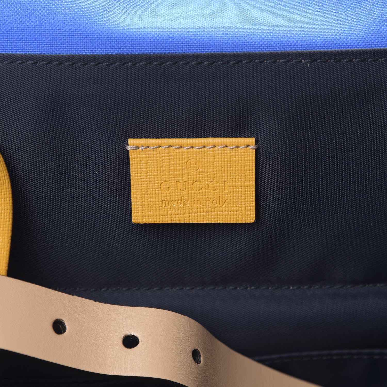 Gucci Canvas Childrens Sciroppo Patch Backpack Blue 5 of 11