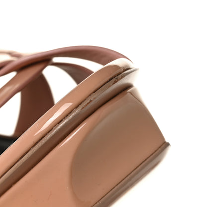 Saint Laurent Patent Tribute 75 Platform Sandals 38.5 Nude 10 of 10