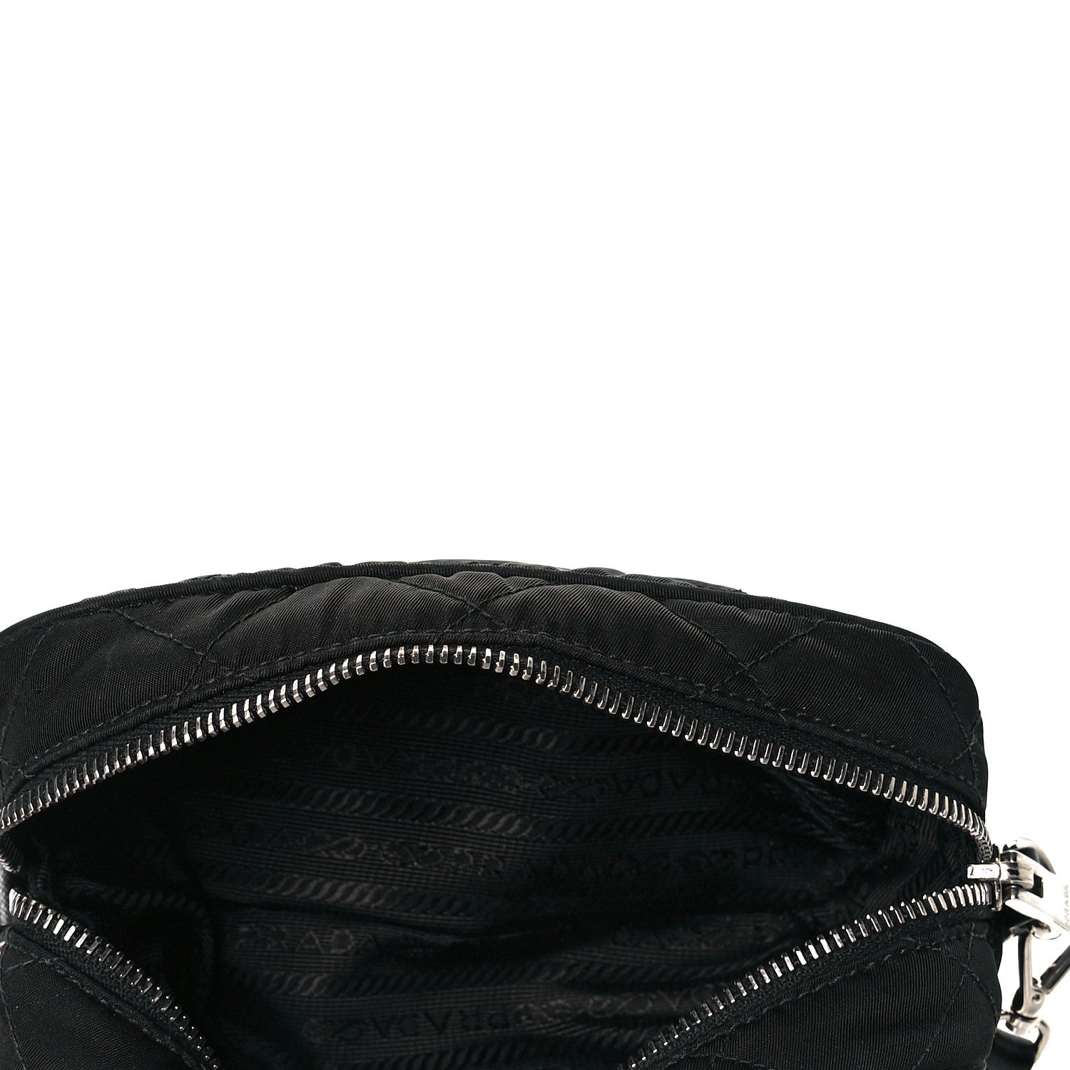 Prada Nylon Tessuto Impuntu Quilted Chain Crossbody Black 6 of 6