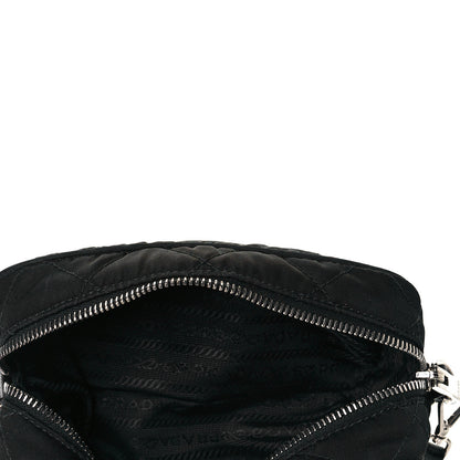 Prada Nylon Tessuto Impuntu Quilted Chain Crossbody Black 6 of 6