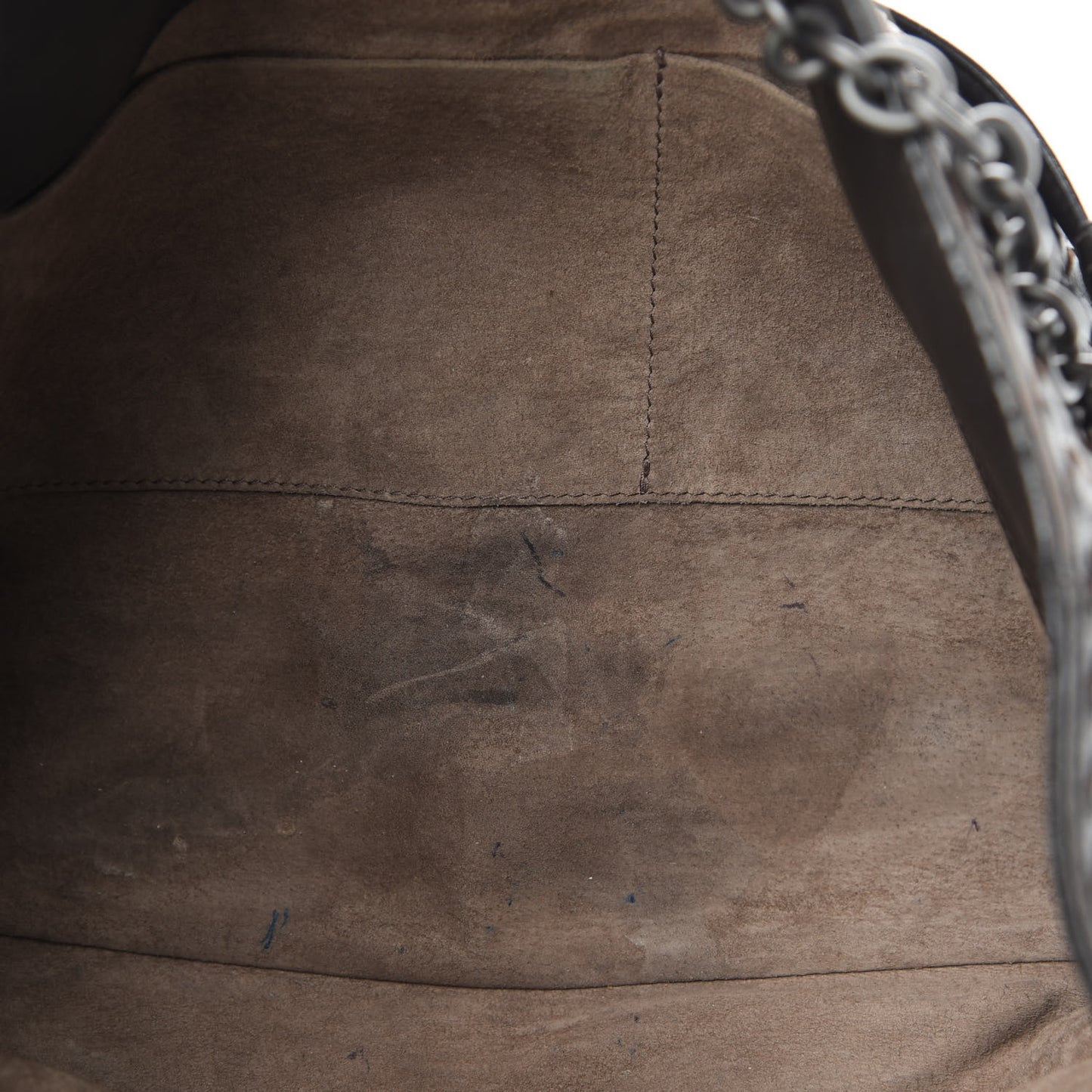 Nappa Intrecciato Large Classic Chain Strap Tote Ebano
