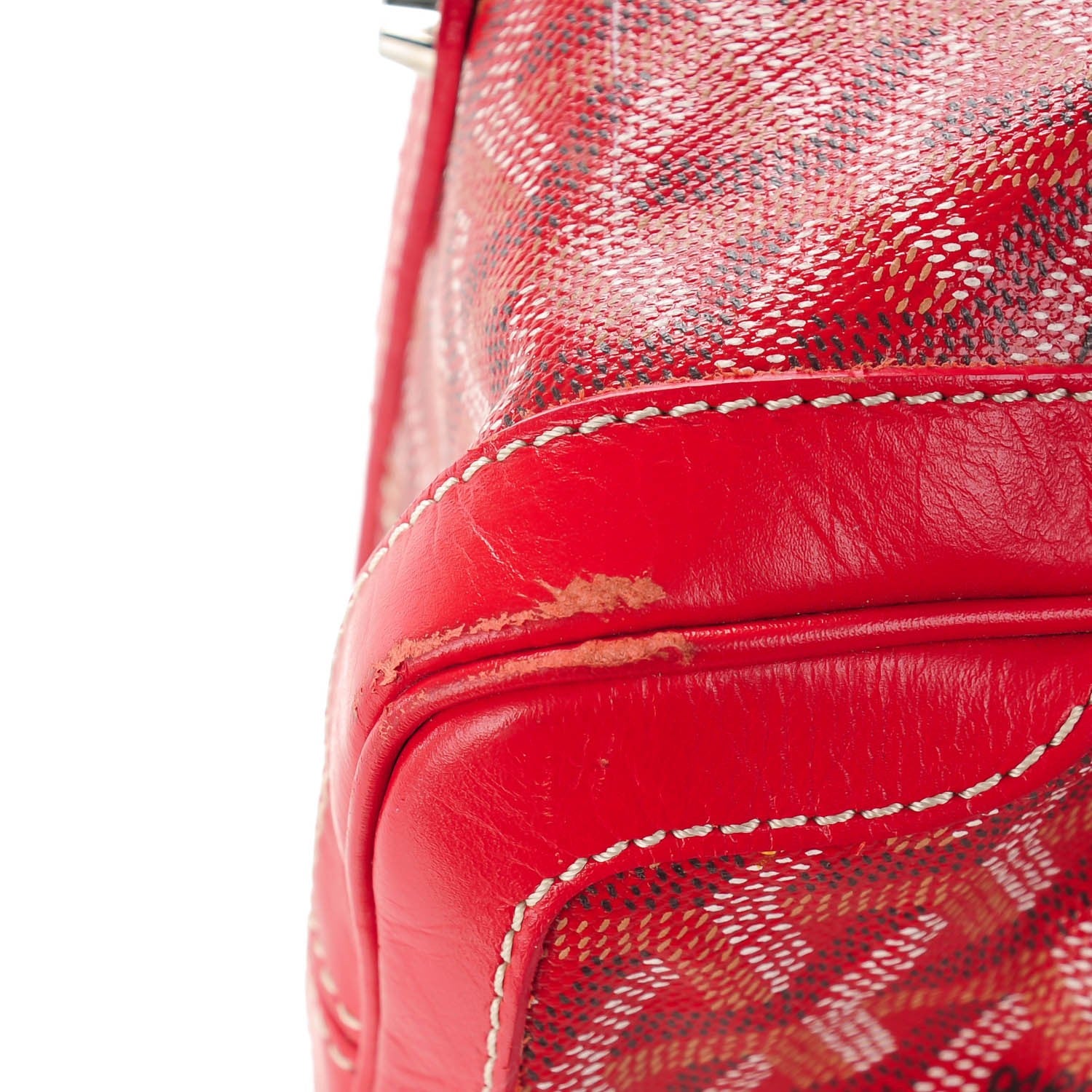 Goyard Goyardine Voltaire Tote Red 8 of 9