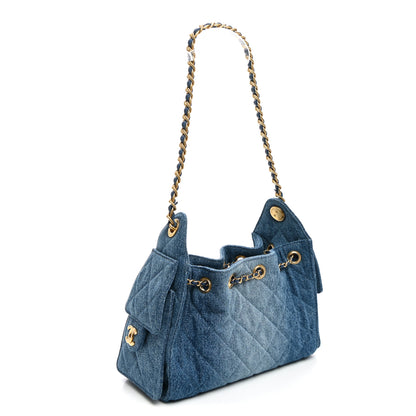 Chanel Washed Denim Quilted Mini Chanel 25 Handbag Blue 3 of 10