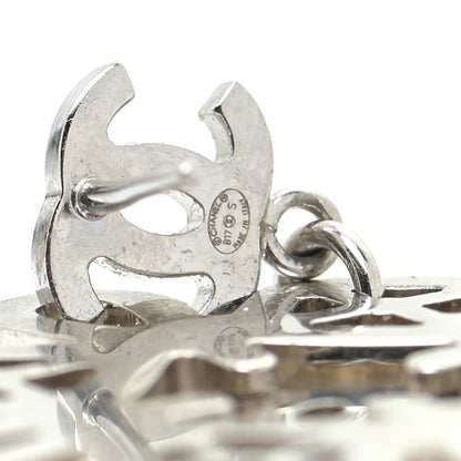 Chanel Crystal Strass Cross CC Earrings Silver 5 of 7