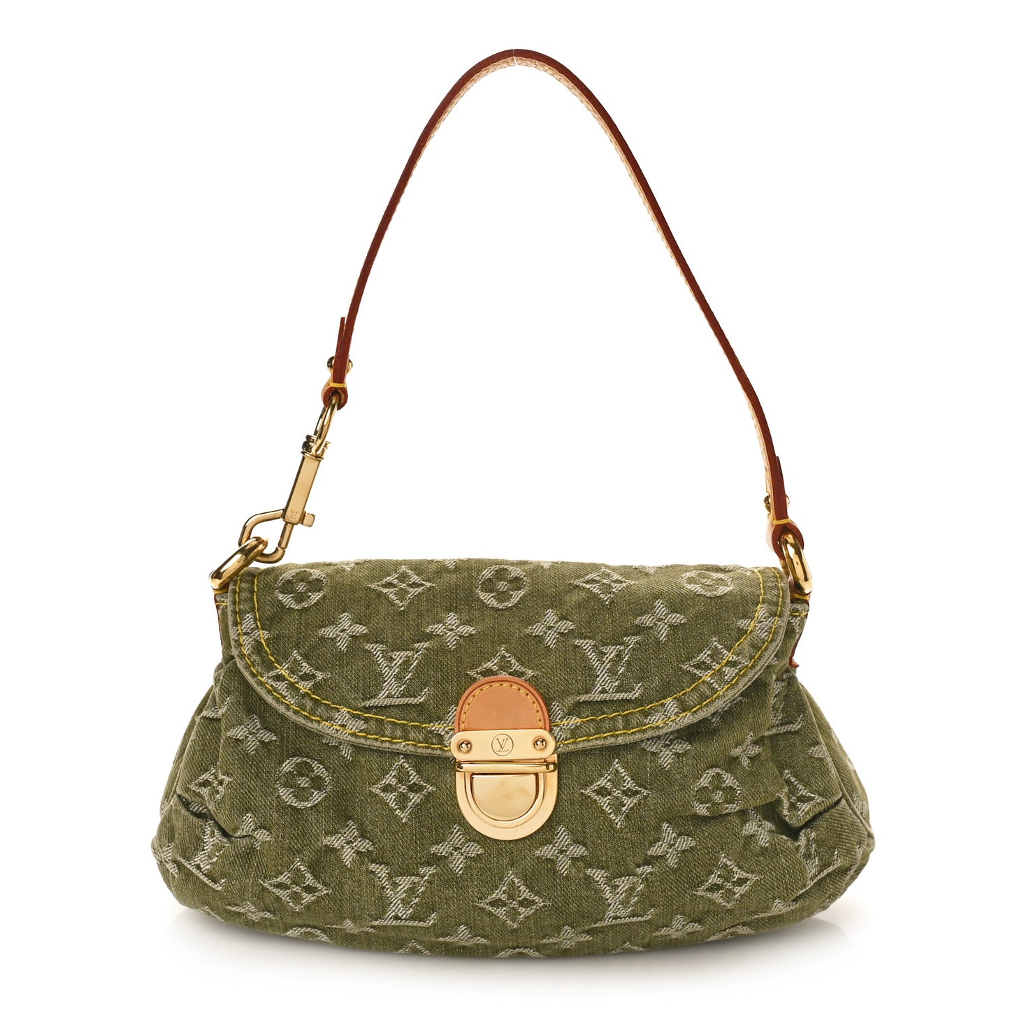 Monogram Denim Mini Pleaty Lichen