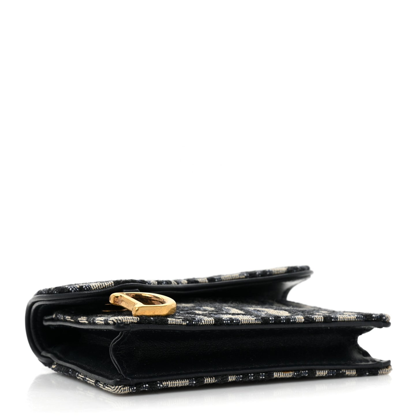 Oblique Saddle Card Holder Blue