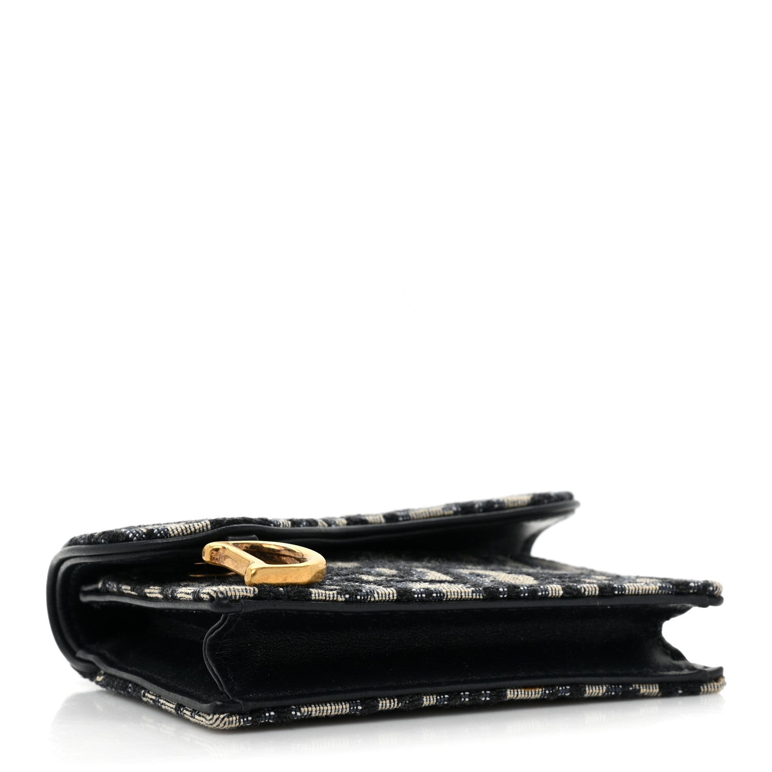 Christian Dior Oblique Saddle Card Holder Blue 4 of 11