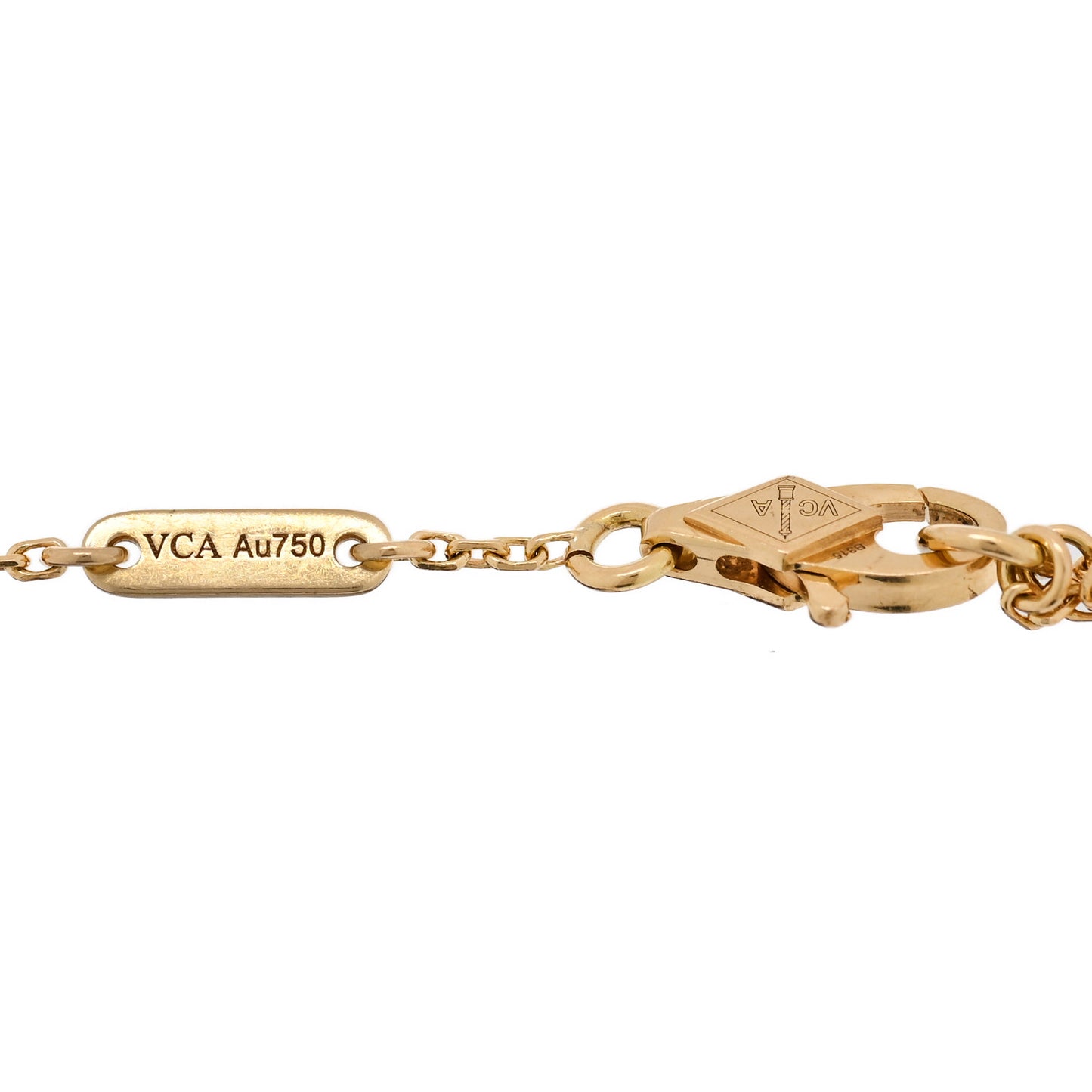 18K Yellow Gold Mother of Pearl Sweet Alhambra Bracelet