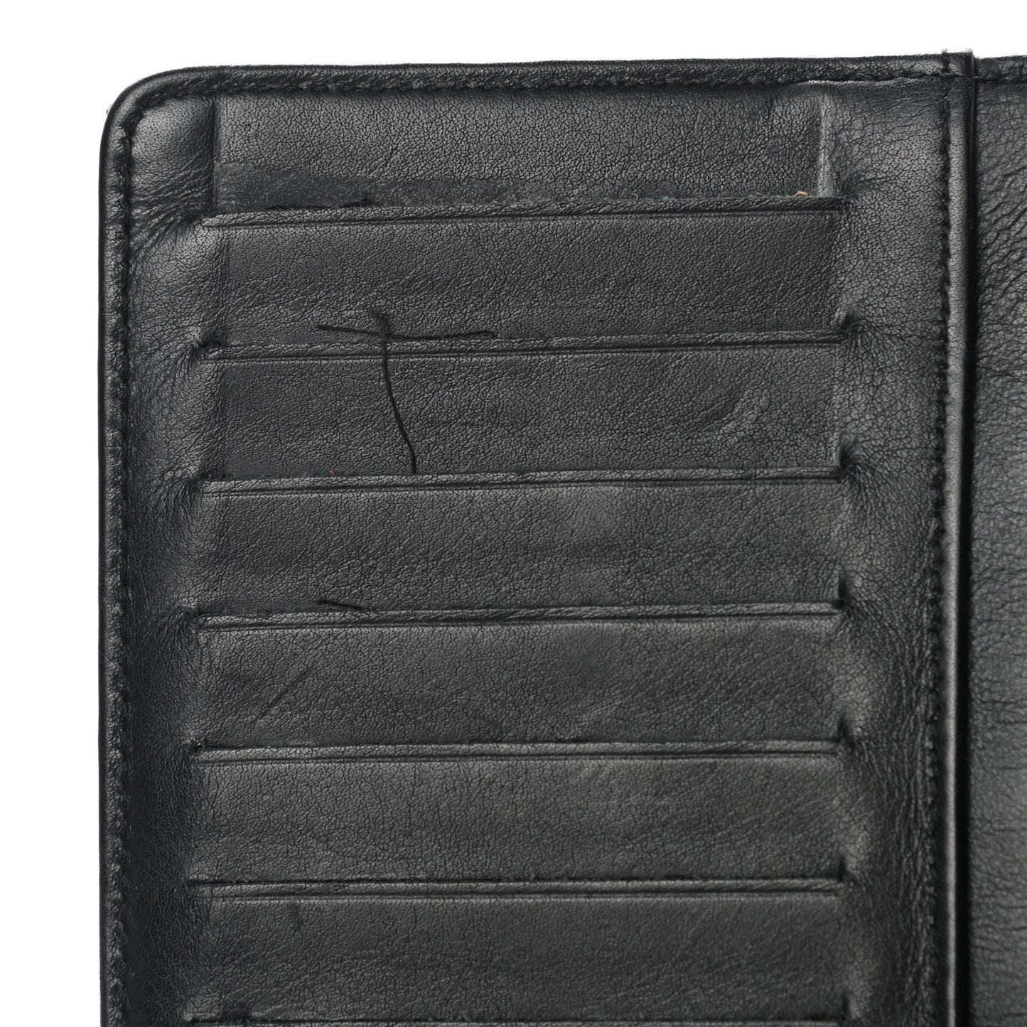 Patent Quilted Brilliant Yen Wallet Black