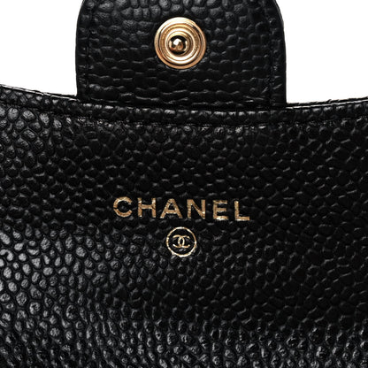 Chanel Caviar Quilted Flap Card Holder Wallet Black 11 of 16