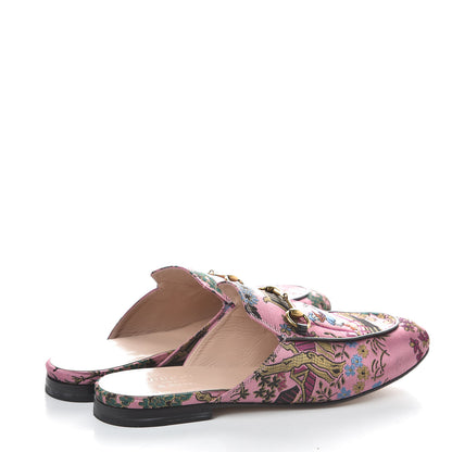 Gucci X DISNEY Jacquard Japanese Donald Duck Womens Princetown Slippers 38.5 Pink Black 4 of 8