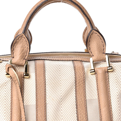 Burberry Grainy Calfskin Canvas Nevinson Bowling Bag Beige 12 of 14