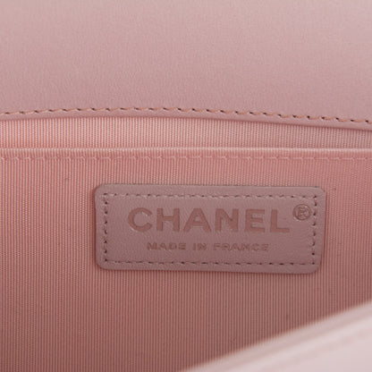 Chanel Lambskin Iridescent PVC Medium Boy Flap Light Pink Silver 7 of 8