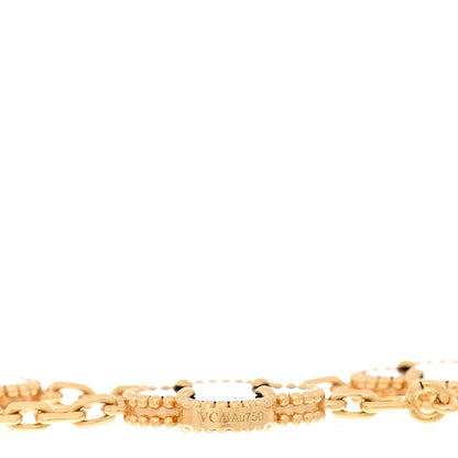 Van Cleef & Arpels 18K Yellow Gold Black Onyx 5 Motifs Vintage Alhambra Bracelet 3 of 4