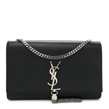 Saint Laurent Smooth Calfskin Medium Classic Monogram Kate Tassel Satchel Black 1 of 9