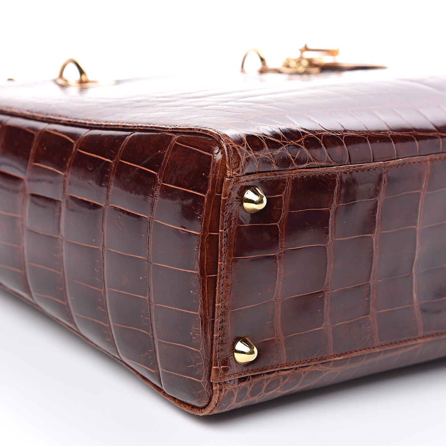 Crocodile Large Lady Dior Brown