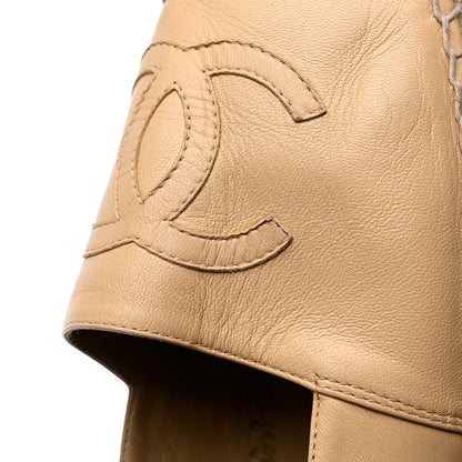 Chanel Lambskin CC Espadrilles 40 Beige Black 13 of 15